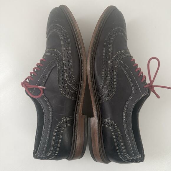 Allen Edmonds Mens Neumok Blue Gray Wingtip Oxfords Dress Work Shoes US 10.5B - Picture 5 of 8